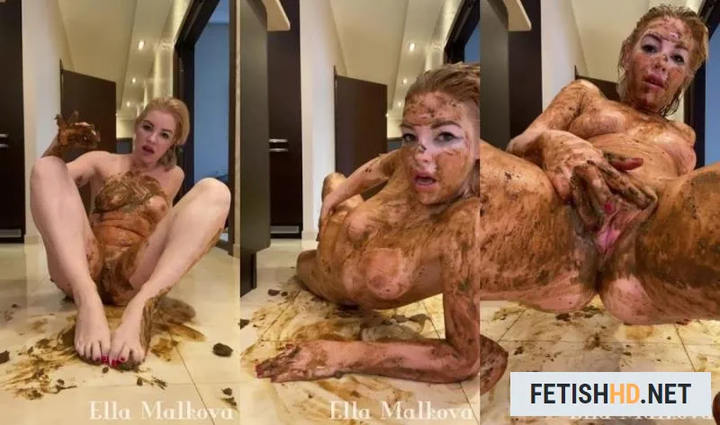 Scat Ella - Ultimate Smearing + Pee and Poop Directly on Face (Scat) [UltraHD 2K / 642 MB]