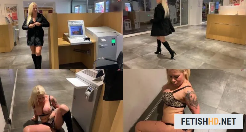 Devil Sophie - Extremely perverted pissing in the middle of the bank branch (Pissing) [FullHD 1080p / 127.01 MB]