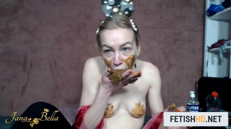 JanaBella - I eat my shit and use it as make-up (Scat) [FullHD 1080p / 882 MB]