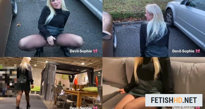 Devil Sophie - First piss and then pissed off - to the store - even the seller was very excited (Pissing) [HD 720p / 133.18 MB]