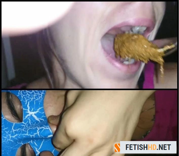 Real Feeding - Amateur Scat Real Feeding Teen Girl Slave (Scat) [FullHD 1080p / 362 MB]