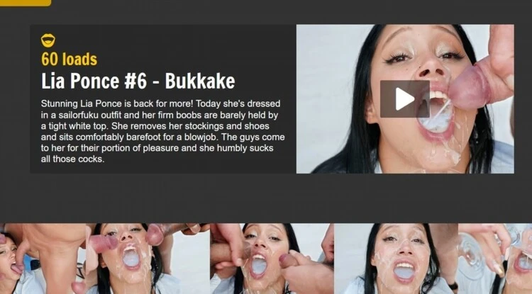 Lia Ponce #6 - Bukkake [FullHD 1080p / 1.65 GB]